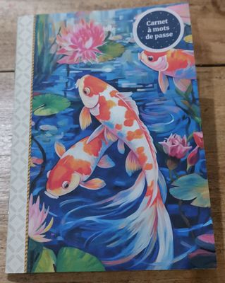 Carnet à mot de passe  &quot; carpe koi &quot;