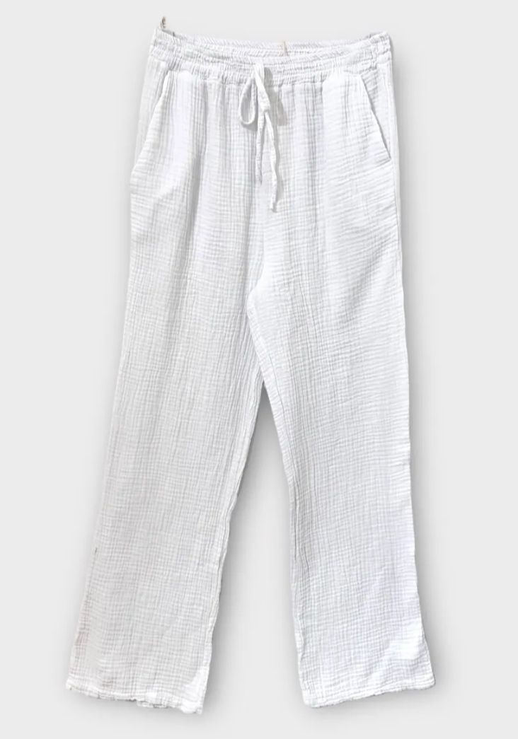 Pantalon en coton blanc
