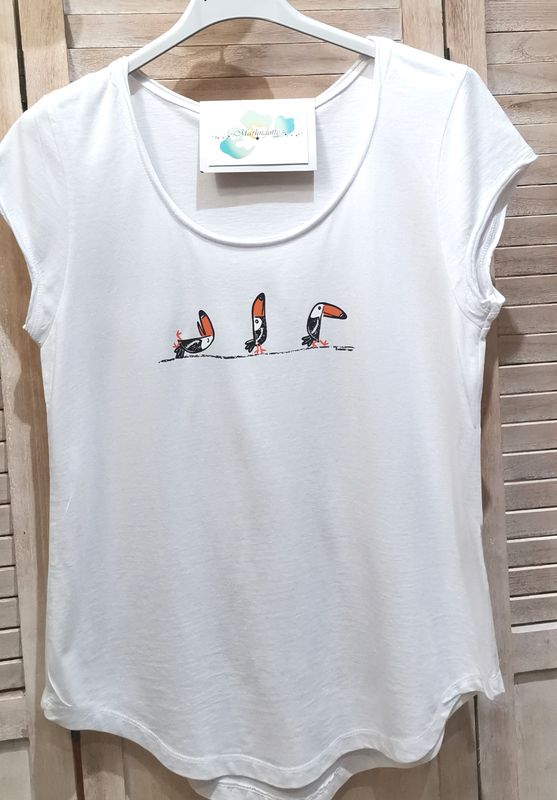 T-shirt  blanc le Toucan