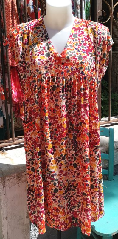 Robe de créatrice Audrey à motifs