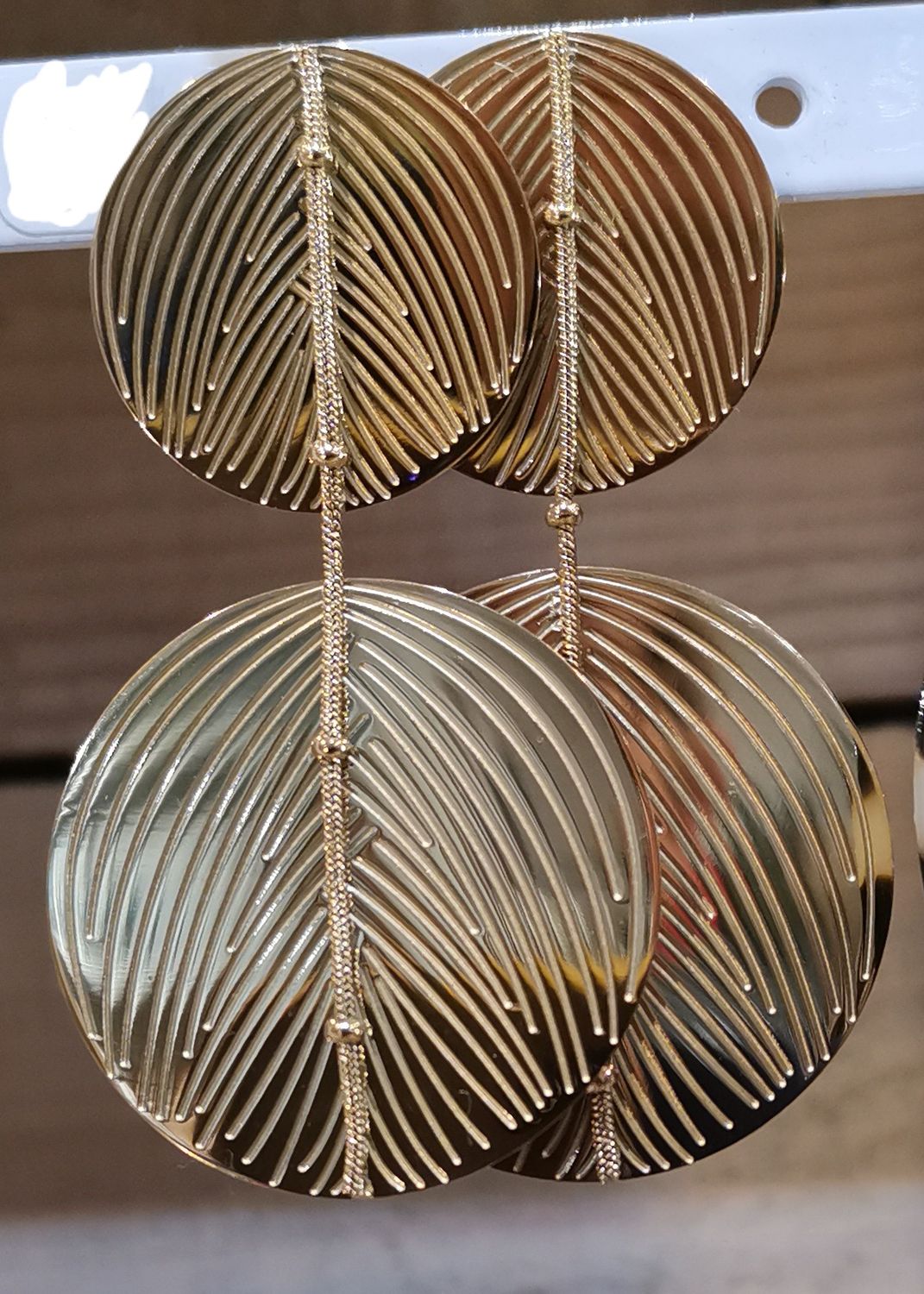 Boucles d&#39;oreilles en acier inoxydable,  dorées