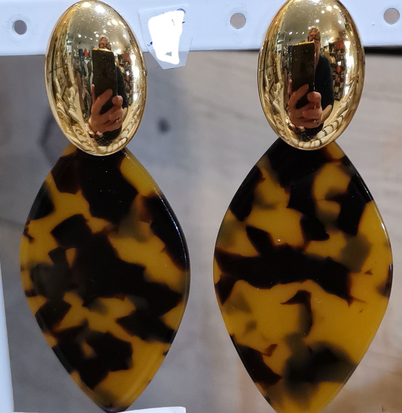 Boucles d&#39;oreilles en acier inoxydable, en forme de coeur blanc nacré