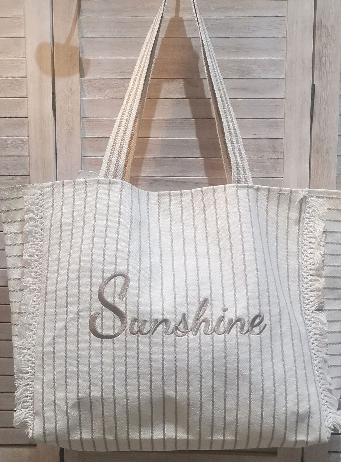 Sac cabas Sunshine beige et taupe