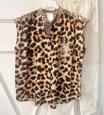 Chemise léopard avec son palmier