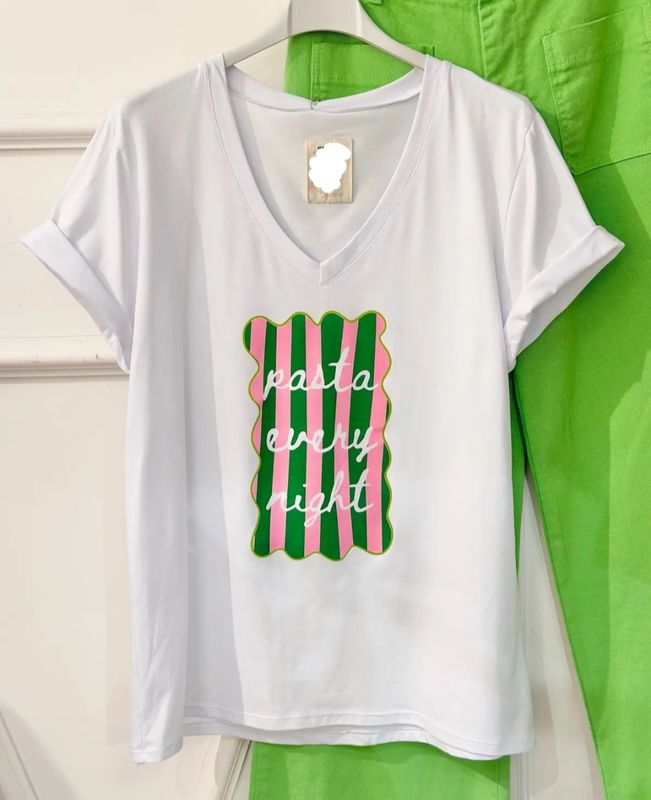 T-shirt blanc pasta