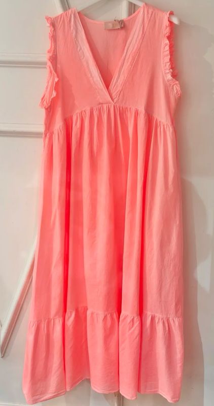 Robe longue corail