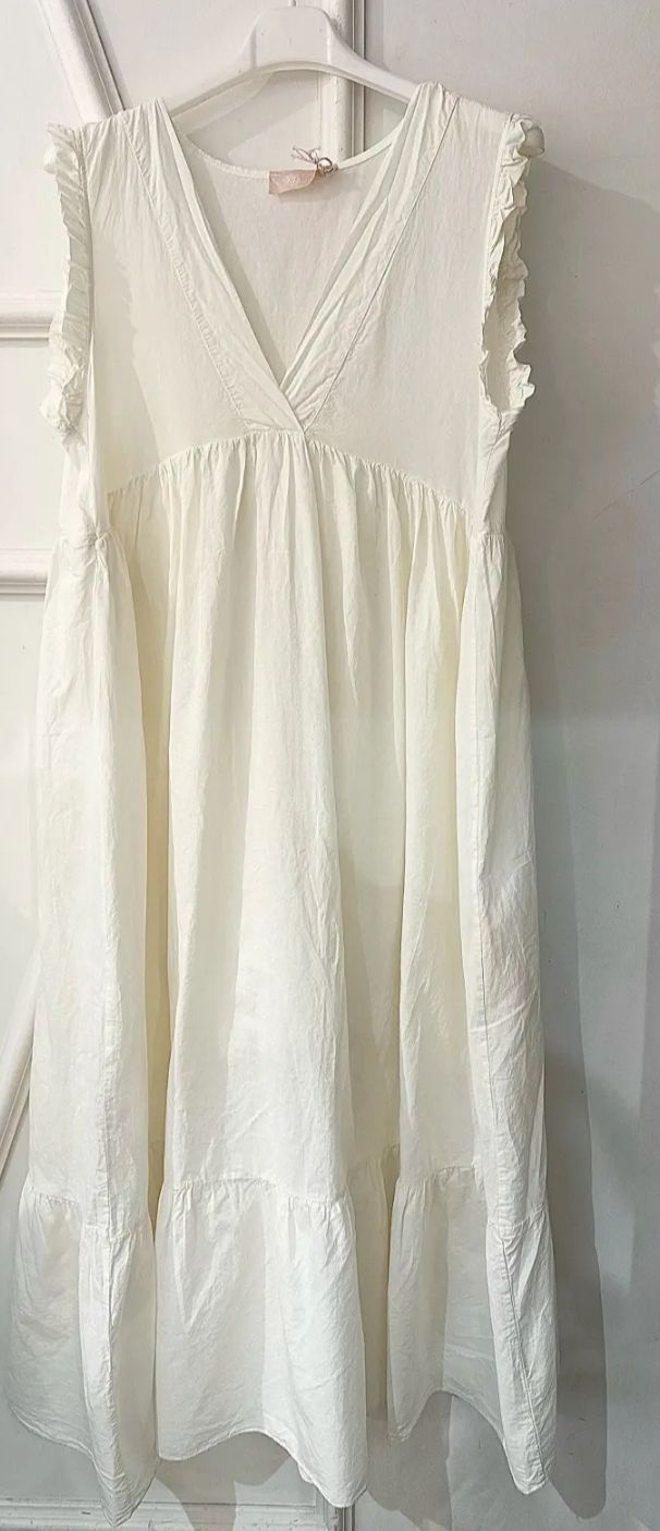 Robe longue écru