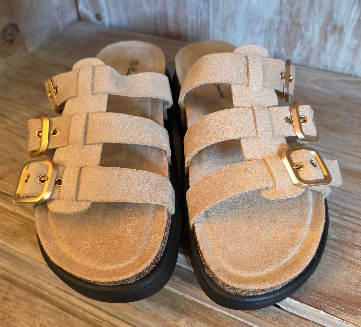 Nu-pieds beige