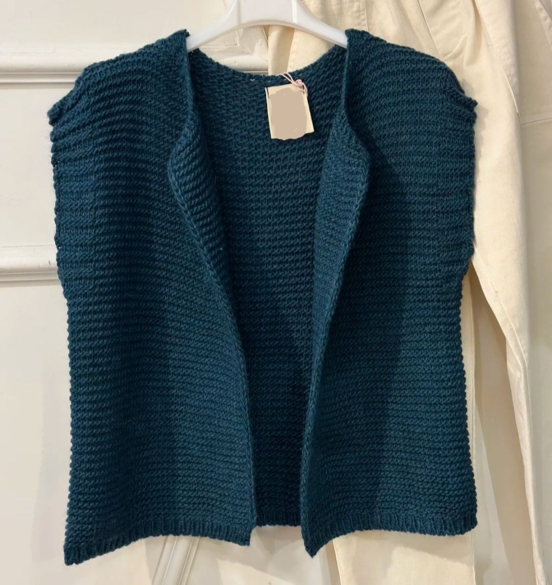 Gilet bleu canard