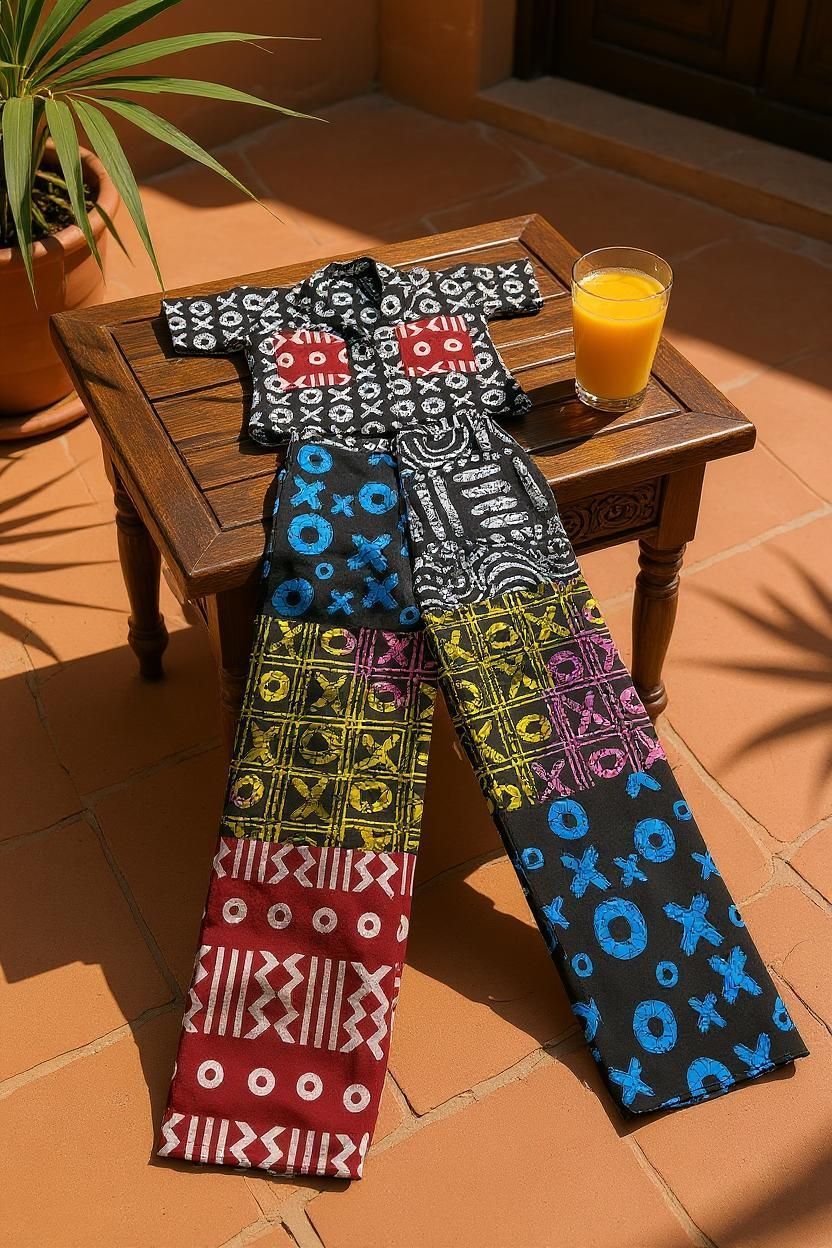 2pc Multicolor  ankara crop top and high waist pant