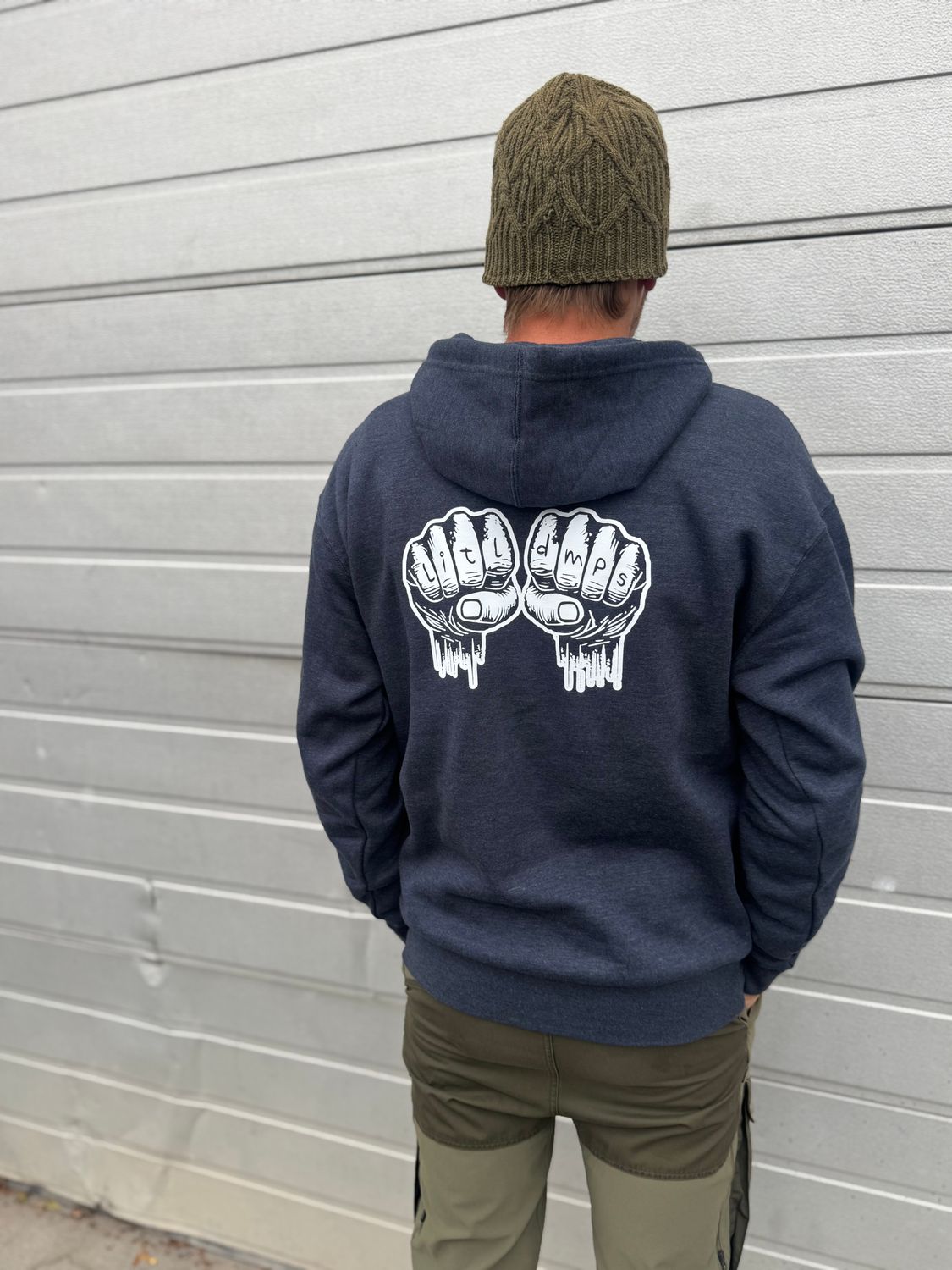 Fists Pullover Hoody (Navy)