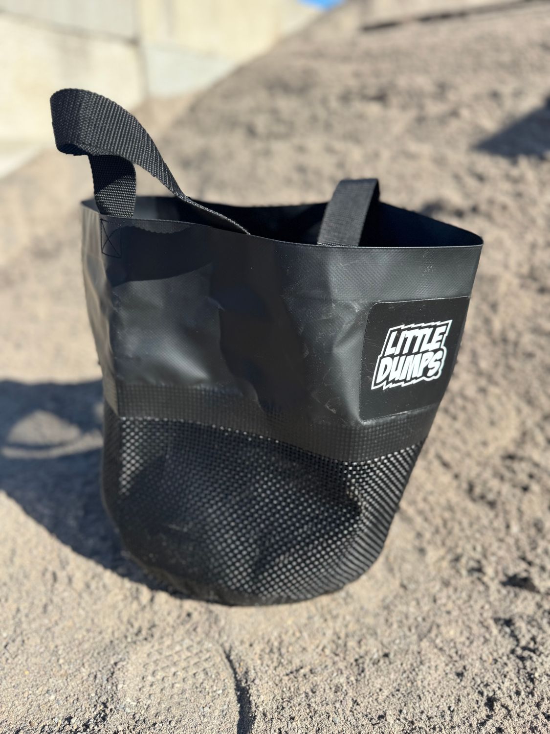 Mesh Bottom Collapsible Bucket (Black)