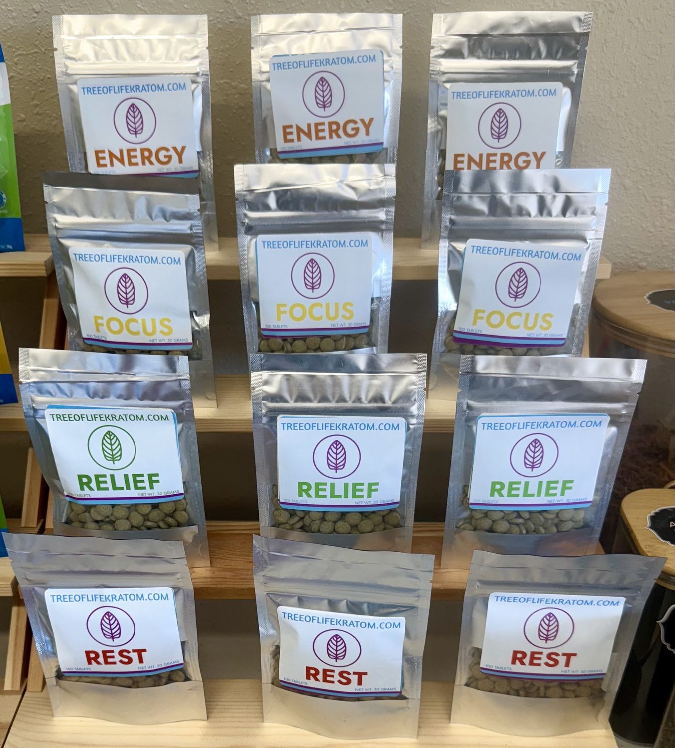 —ToL  Kratom Tablet Packages