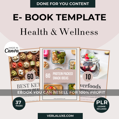 PLR HEALTH &amp; WELLNESS EBOOK BUNDLE | EDITABLE EBOOK