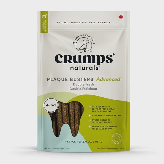 Crumps Naturals Plaque Busters Advanced, 9.5oz (10pk), Formula: Double Fresh