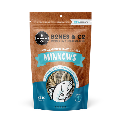 Bones &amp; Co Freeze-Dried Bagged Treats - Minnows, 1oz