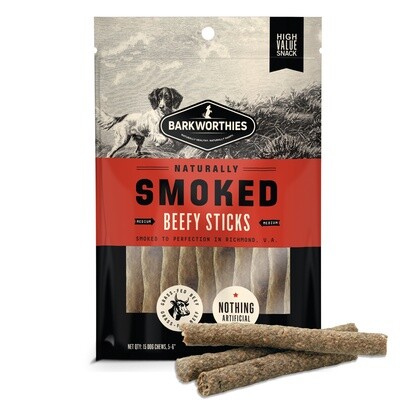 Barkworthies Smoked - Beefy Sticks, 15pk