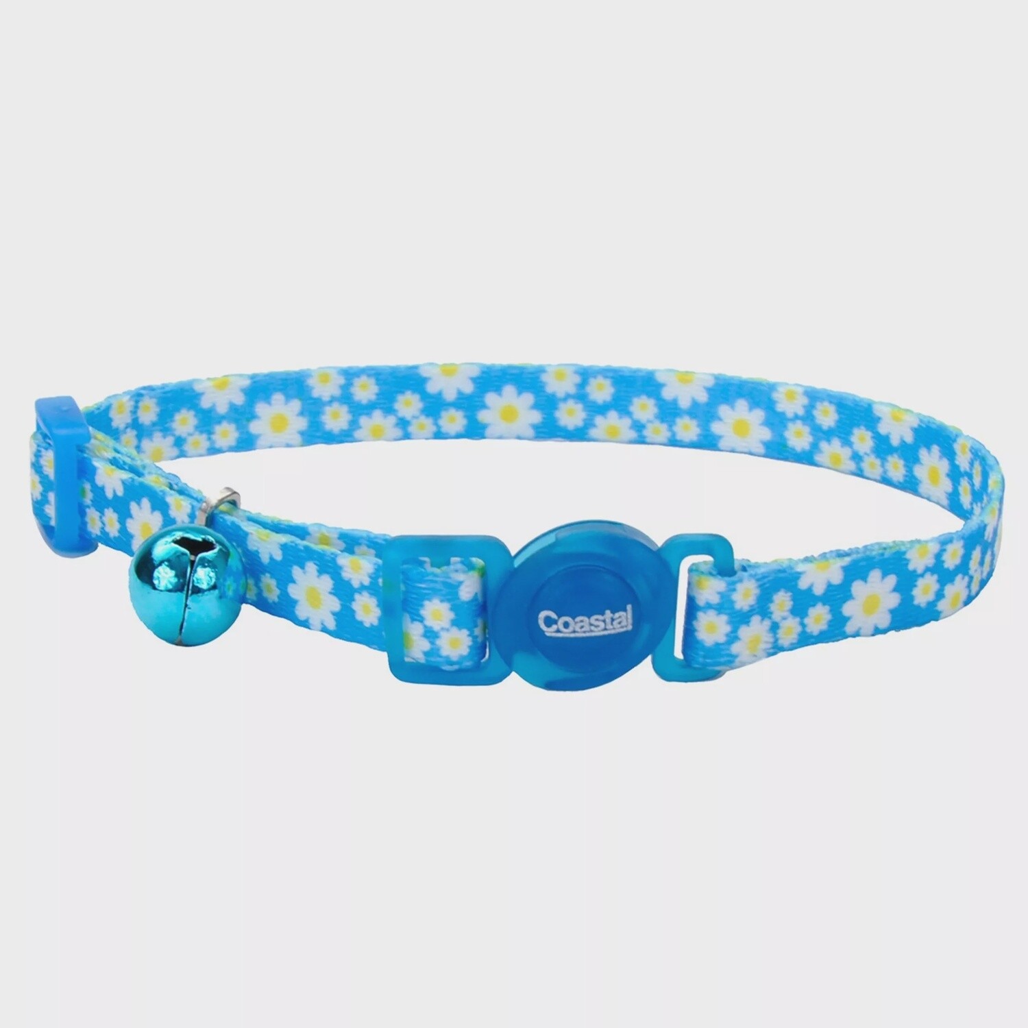 Coastal Safe Cat Fashion Adjustable Breakaway Collar, Color: Daisy Blue