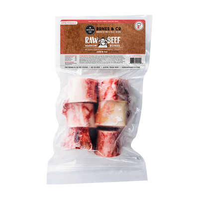 Bones &amp; Co Raw Bones - Beef, Size: 2&quot;/6pk