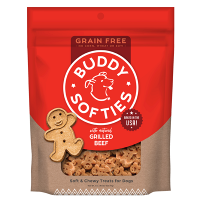 Buddy Biscuits Grain Free Softies, 5oz, Flavor: Grilled Beef