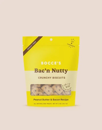 Bocce Bakery Everyday Biscuits, 5oz, Flavor: Bac&#39;n Nutty
