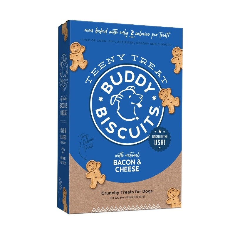 Buddy Biscuits Teeny, 8oz, Flavor: Bacon &amp; Cheese