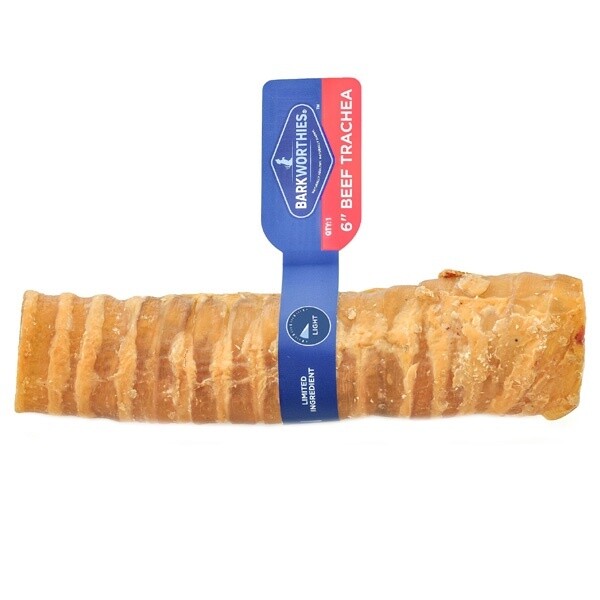 Barkworthies Beef Trachea, Size: 6&quot;