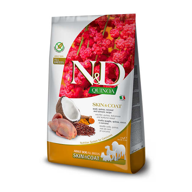 Farmina N&amp;D Quinoa Adult: Skin &amp; Coat, Quail *, Size: 15.4lb