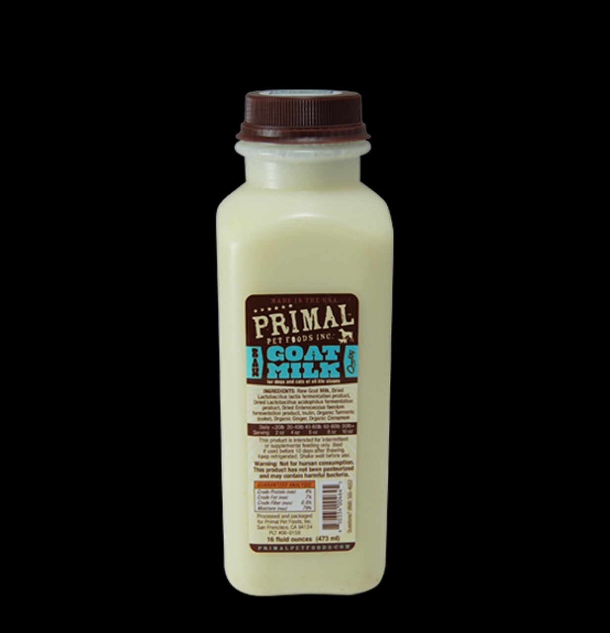 Primal Raw Goat Milk, Size: 16oz
