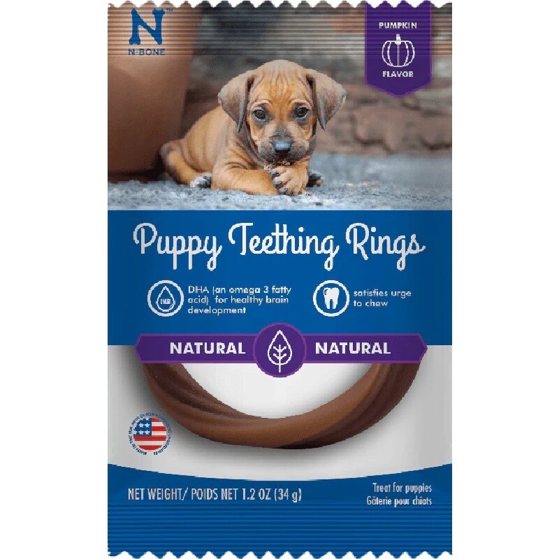 N-Bone Puppy Teething Rings, Flavor: Pumpkin, Size: Single