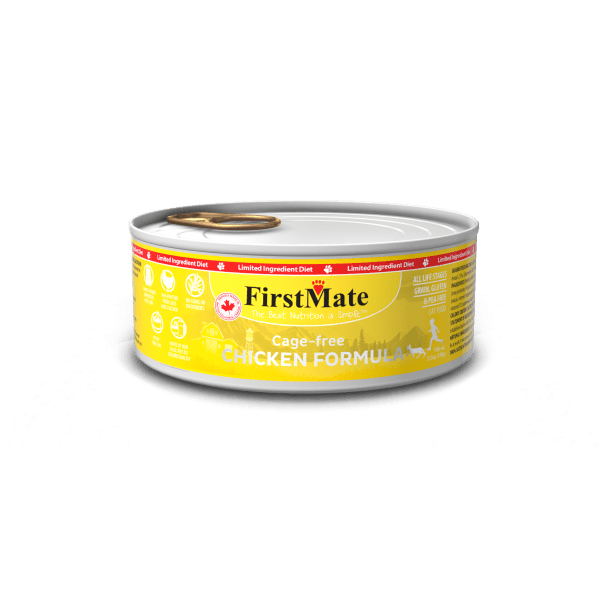 First Mate Cat Limited Ingredient Diet Can, 5.5oz, Flavor: Cage-Free Chicken