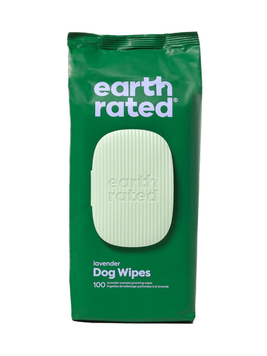 Earth Rated Textured Dog Grooming Wipes, Scent: Lavender