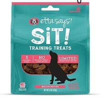 Etta Says Sit! Training Treats, 6oz, Flavor: Bacon
