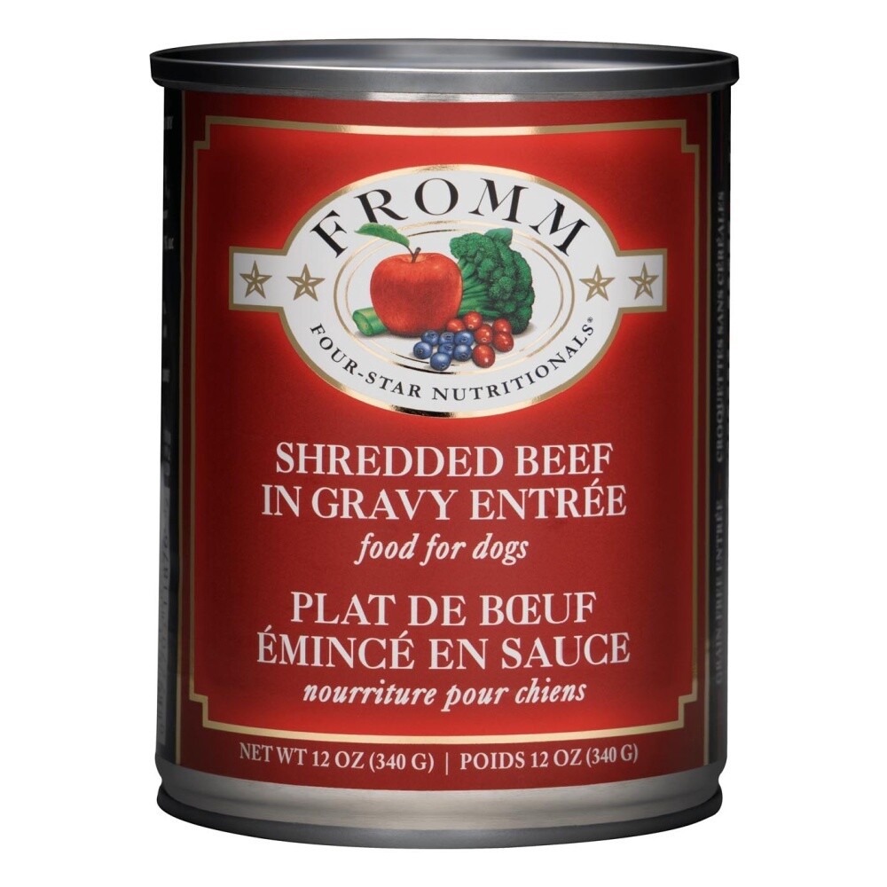 Fromm Four-Star Dog Shredded Entree, 12oz, Recipe: Beef