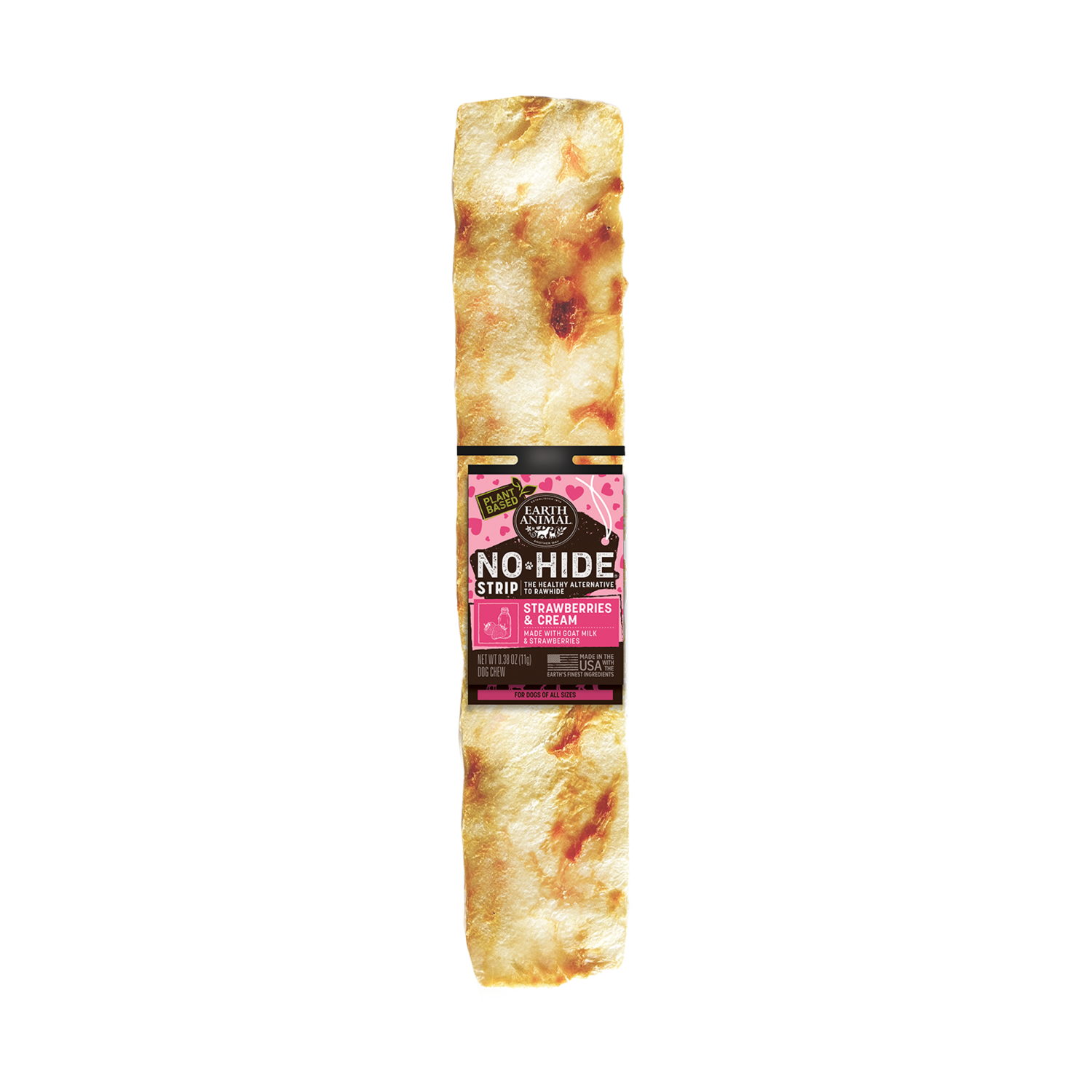 No Hide Seasonal Chews, Recipe: Strawberries &amp; Cream, Size: Single Strip