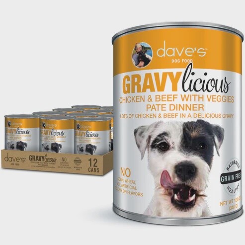 Dave's Gravylicious Can, 12oz, Flavor: Chicken &amp; Beef