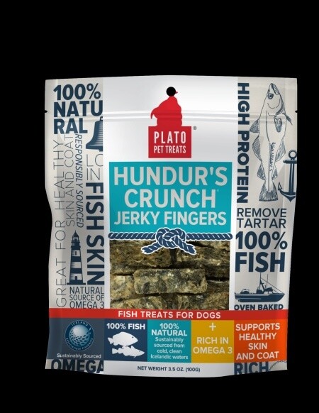 Plato Hundur&#39;s Crunch, Formula: Jerky Fingers, Size: 3.5oz