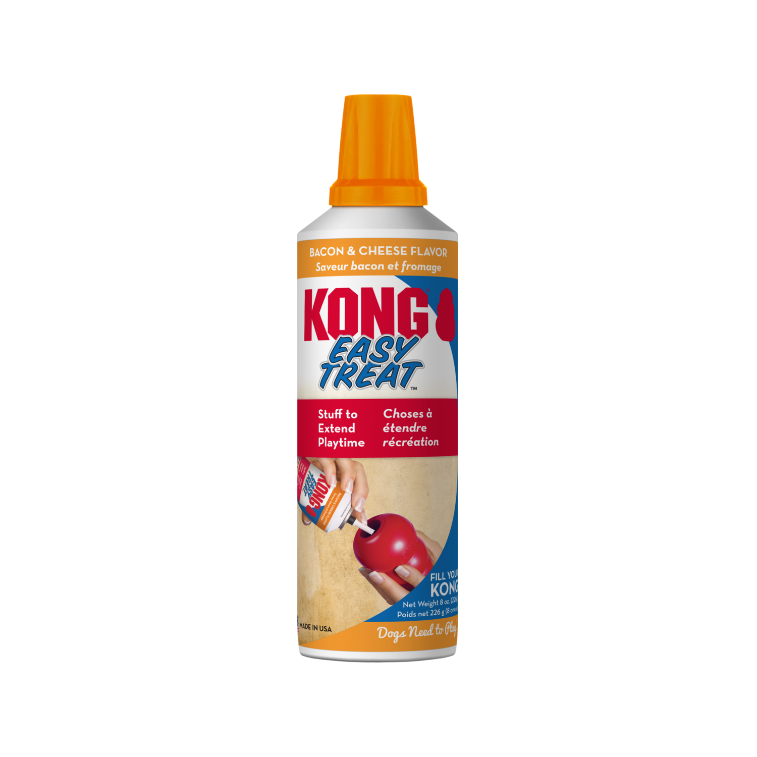 KONG Easy Treat, 8oz, Flavor: Bacon &amp; Cheese