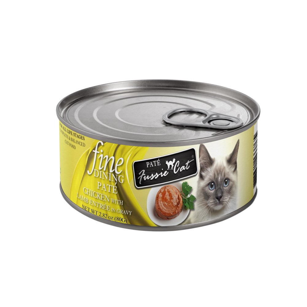 Fussie Cat Fine Dining Pate, 2.82oz, Recipe: Chicken with Lamb