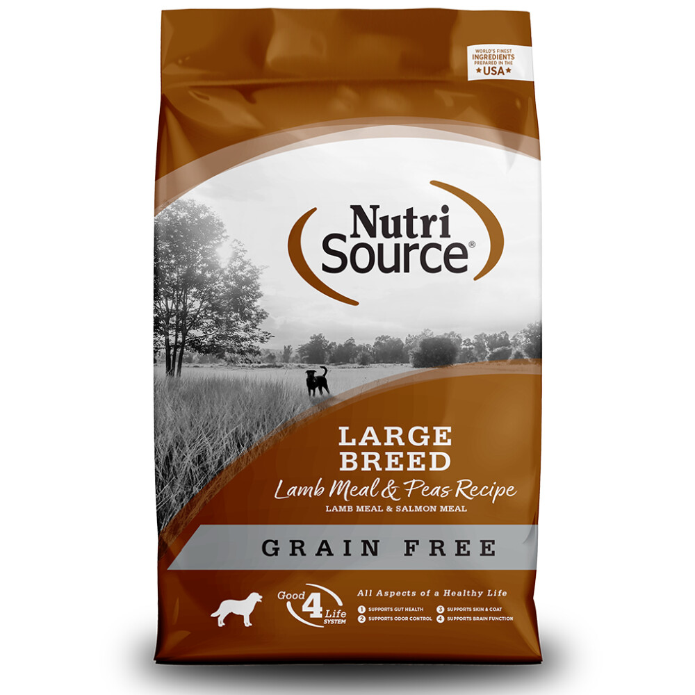 Nutrisource Grain Free Large Breed, Lamb &amp; Peas, Size: 26lb