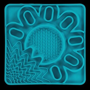 Messy Mutts Framed Multi-Surface Lick Mat, Color: Blue