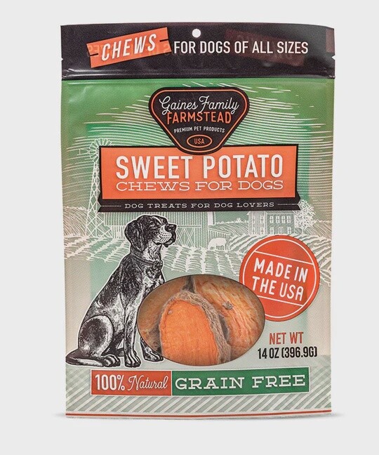 GFF Sweet Potato Chews, Size: 14oz