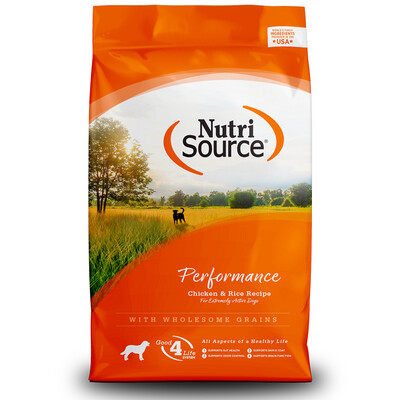 Nutrisource Performance, Chicken &amp; Rice, Size: 40lb