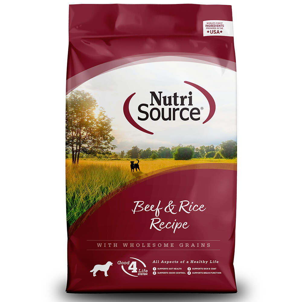 Nutrisource Adult, Beef &amp; Rice, Size: 26lb