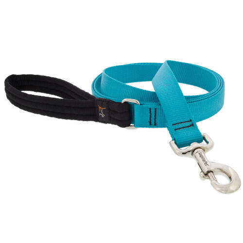 Lupine Basics Leash, 6ft, Color: Aqua, Width: 1&quot;
