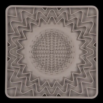 Messy Mutts Framed Lick Bowl Mat, Color: Grey