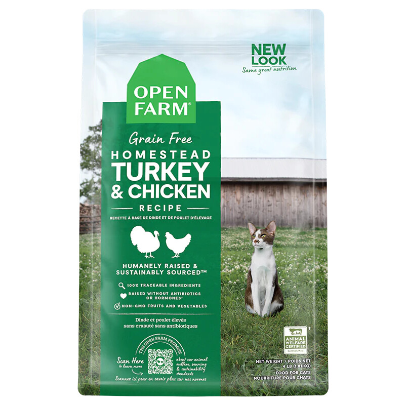 Open Farm Cat Grain Free, Homestead Turkey &amp; Chicken, Size: 2lb