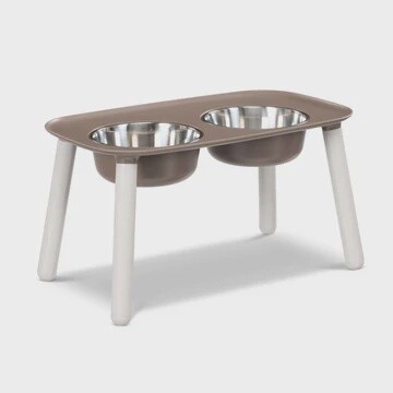 Messy Mutts Elevated Feeder, 5 cup, Color: Dark Grey