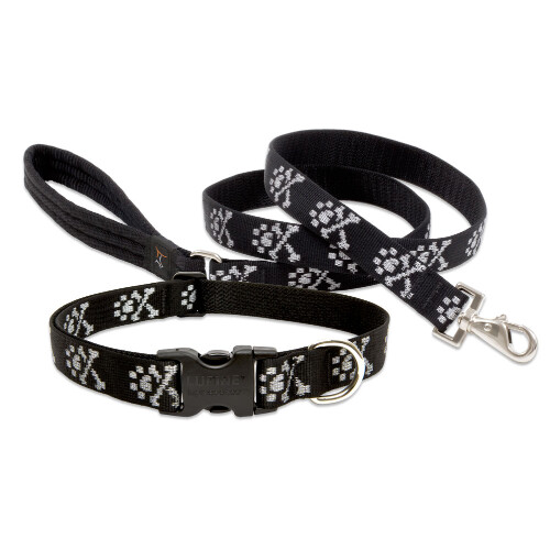 Lupine Originals Collar, Pattern: Bling Bonz, Width: 1&quot;, Length: 12&quot;-20&quot;
