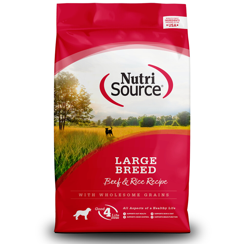 Nutrisource Large Breed, Beef &amp; Rice, Size: 26lb